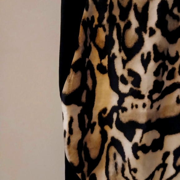 NWOT Diane Von Furstenberg DVF Leopard Animal Print Classic Black Pencil Skirt-2 - Picture 4 of 8
